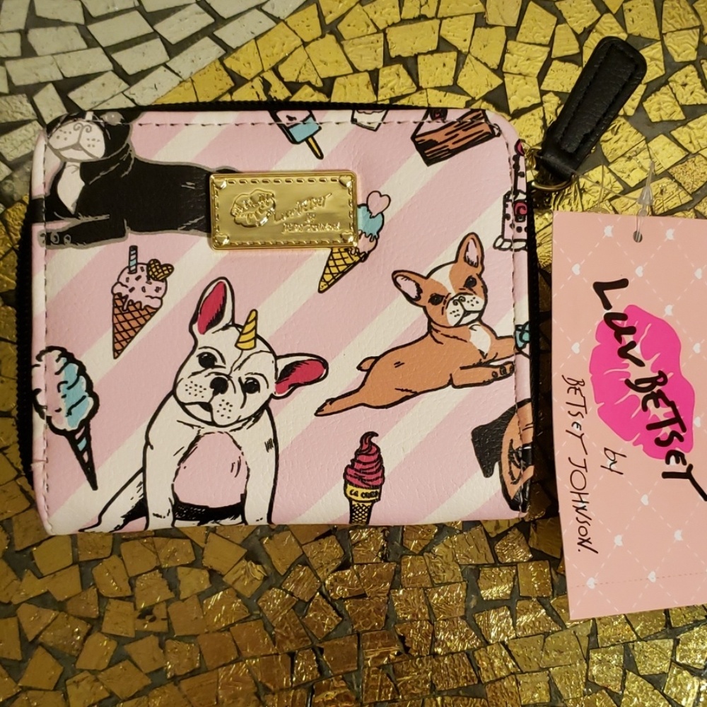 Betsey Johnson Frenchie wallet